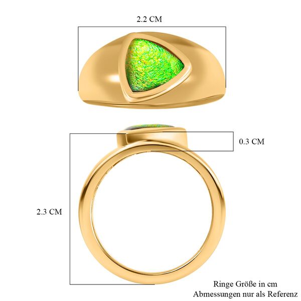 Ammolit-Ring, 925 Silber Gelbgold Vermeil  ca. 1,32 ct image number 7