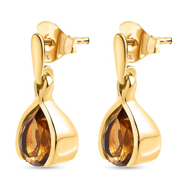 Champagner Triplett Quarz-Ohrh&auml;nger - 3,65 ct. image number 4