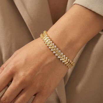 Wei&szlig;es Zirkonia Armband, 19cm