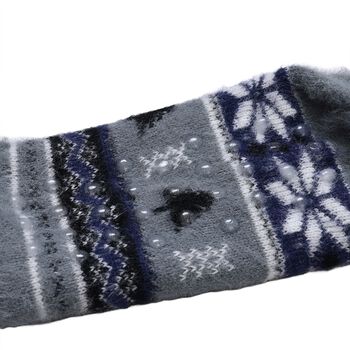 2er Set kuschelige Sherpa Socken, Winter Rentiere
