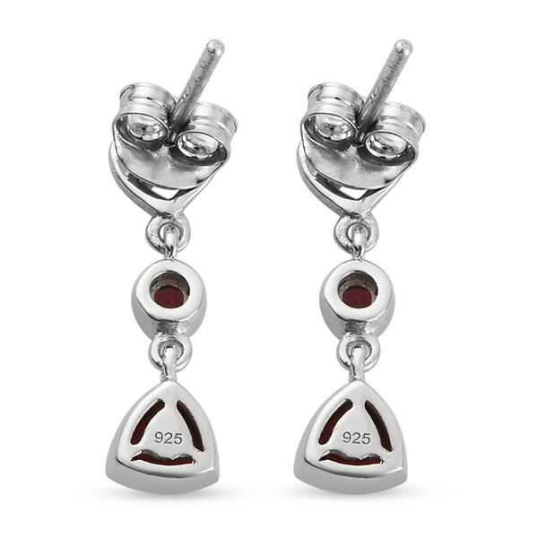 Anthill Granat Ohrhänger 925 Silber platiniert ca. 1,12 ct  image number 5