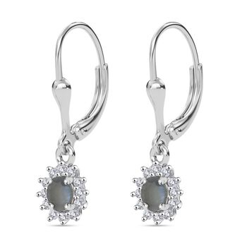 D&rsquo;joy Alexandrit, Moissanit Ohrringe 925 Silber rhodiniert ca. 0,56 ct.