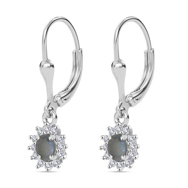 D&rsquo;joy Alexandrit, Moissanit Ohrringe 925 Silber rhodiniert ca. 0,56 ct. image number 4