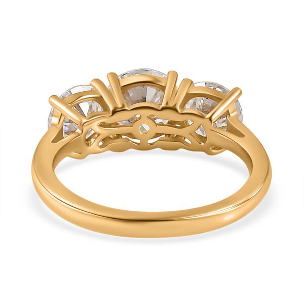 Moissanit Schmuckset, 925 Silber Gelbgold Vermeil - 7,19 ct. image number 9