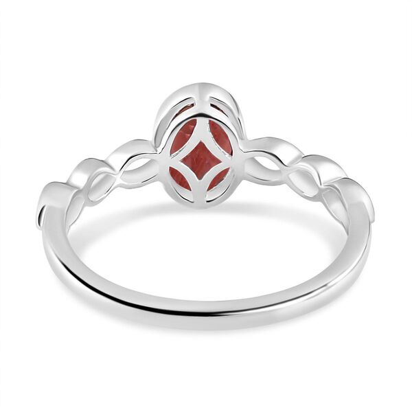 Roter Granat Ring, 925 Silber (Größe 21.00) ca. 0.92 ct image number 6