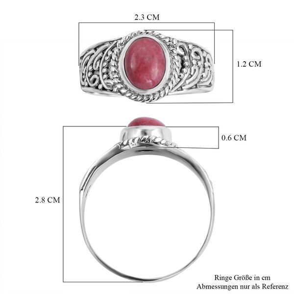 Royal Bali - Thulit Ring, 925 Silber (Gr&ouml;&szlig;e 16.00) ca. 1.90 ct image number 5