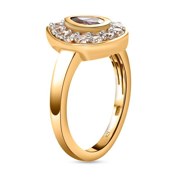 Tansanit und Zirkon Ring - 1,04 ct. image number 5