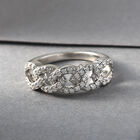 88 Facetten Moissanit Ring 925 Silber platiniert (Größe 16.00) ca. 0,38 ct image number 1