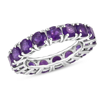 Lusaka Amethyst-Ring, 925 Silber platiniert (Gr&ouml;&szlig;e 16.00) ca. 4.38 ct