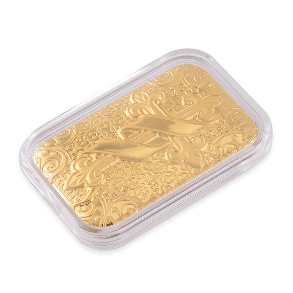 Gold-Barren mit Kreuz-Motiv in 999 Gold image number 2