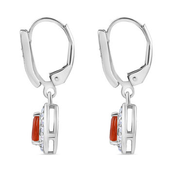 D'Joy AAAA Blaze Feueropal und Zirkon Ohrringe - 1 ct.