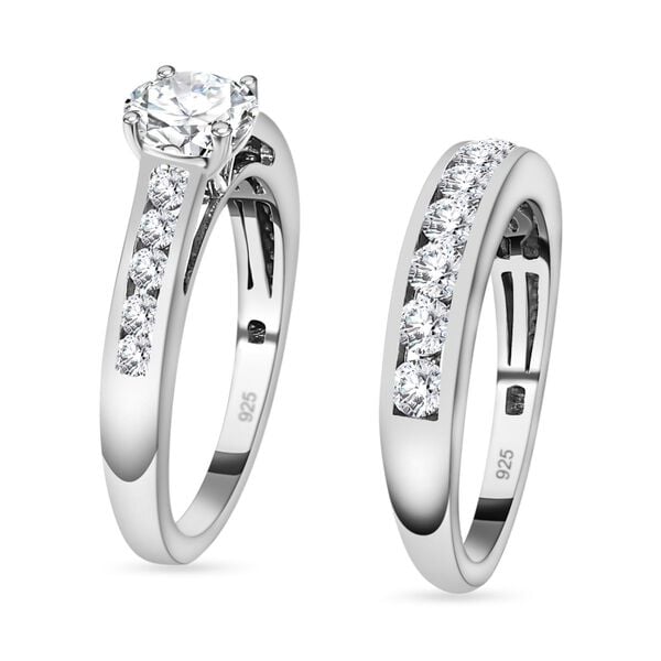 Funkelnde Königin- 2er-Set Moissanit Ringe- 1,46 ct. image number 5