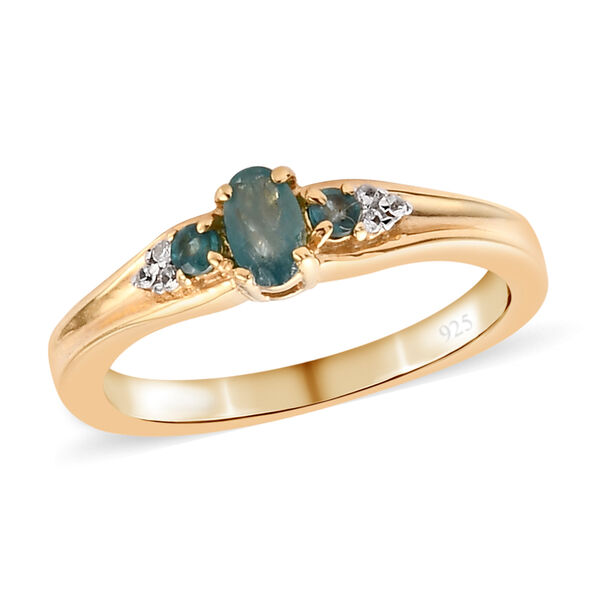 2er-Set, Grandidierit und Zirkon Ring und Anhänger mit Kette in Silber, 0,61 ct. image number 4