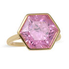 LUSTRO STELLA Rosa Zirkonia Ring 925 Silber vergoldet (Größe 16.00) ca. 11,86 ct