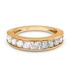 Diamant Half Eternity-Ring, I2-GH SGL zertifiziert, 585 Gelbgold (Größe 17.00) ca. 1,00 ct