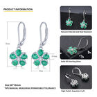 Kagem sambischer Smaragd und Zirkon florale Ohrhänger in Silber image number 4