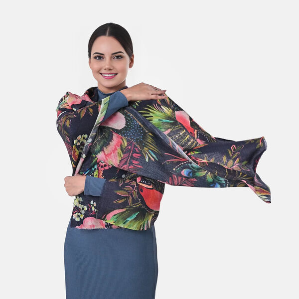 LA MAREY Kaschmirschal, 70x195cm, Dunkler Wald image number 2