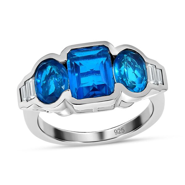 Karibik Quarz und Zirkon Ring - 5,75 ct. image number 4