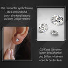 Liebesknoten weiße Diamant-Ohrstecker - 0,15 ct. image number 7