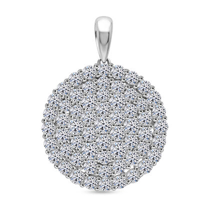 LUXURIANT DIAMOND - Lab Grown Diamant SI-GH Anh&auml;nger 925 Silber Rhodiniert ca. 3,00 ct.