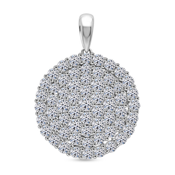 LUXURIANT DIAMOND - Lab Grown Diamant SI-GH Anh&auml;nger 925 Silber Rhodiniert ca. 3,00 ct.