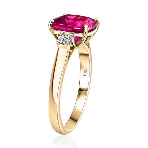 AAA Lab Created Bixbit, Lab Grown Diamant Ring 417 Gold (Größe 16.50) ca. 3,45 ct image number 3