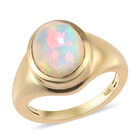 Natürlicher Äthiopischer Opal Ring 925 Silber vergoldet  ca. 2,28 ct image number 3