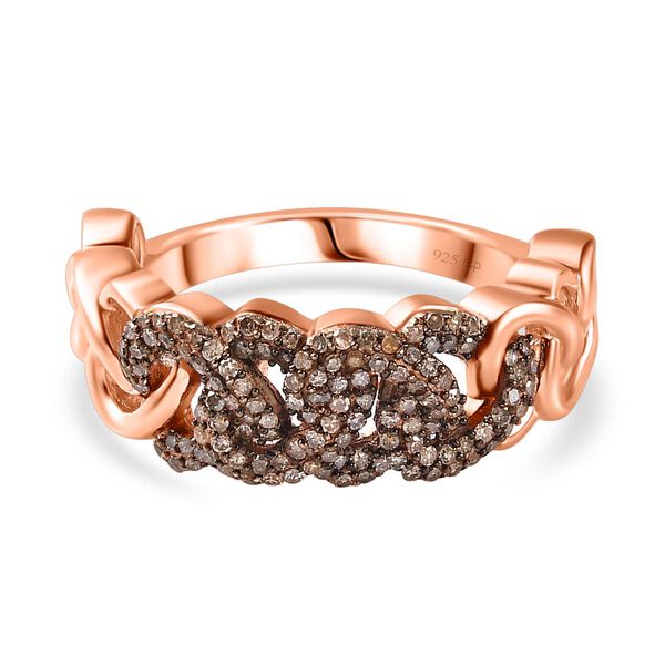 GP Amore Kollektion -Natürlicher Champagner Diamant und Kanchanaburi blauer Saphir-Ring - 0,51 ct. image number 0