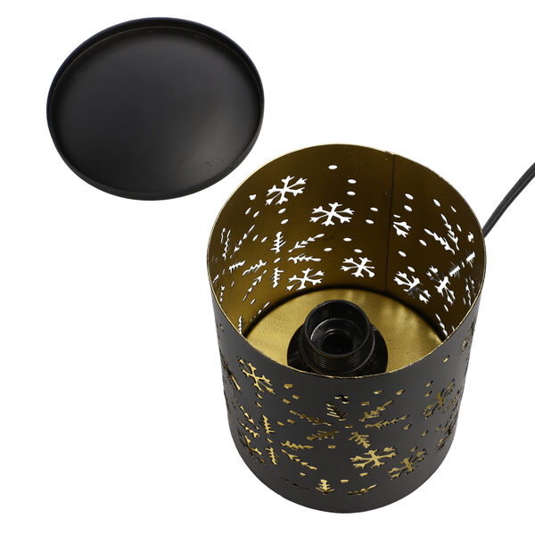 Aromatherapie, Handgefertige Eisen Lampe mit ätherischem Öl, 5ml, Schneeflocken Muster image number 5