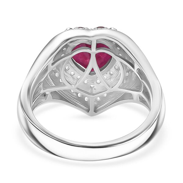 Afrikanischer Rubin  und Zirkon Ring - 3,24 ct. image number 5