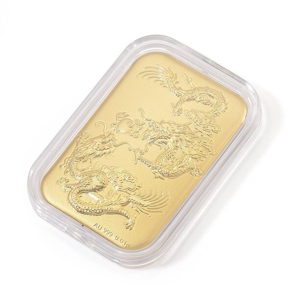 Drachen-Barren in 999er Gold image number 3