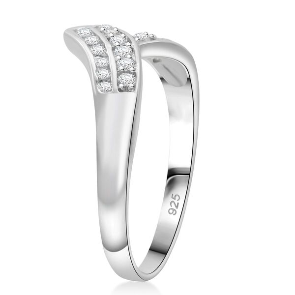 Lustro Stella Weißer Zirkonia Ring 925 Silber rhodiniert (Größe 17.00) image number 4