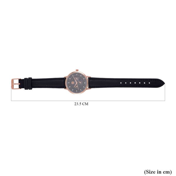 Strada - Japanisches Uhrwerk, weißer Kristall, 23 cm, rosévergoldet, brauner Riemen image number 7