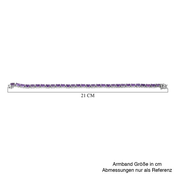 Afrikanisches Amethyst-Armband, ca. 20 cm, 925 Silber platiniert ca. 13,44 ct image number 3