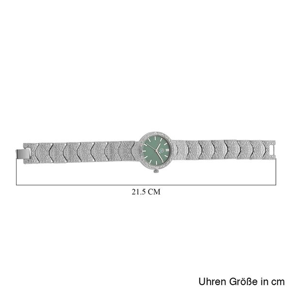 STRADA - Japanisches Uhrwerk, Gr&uuml;n Zifferblatt mit goldplattiertem Alloy Armband, 20 cm image number 9