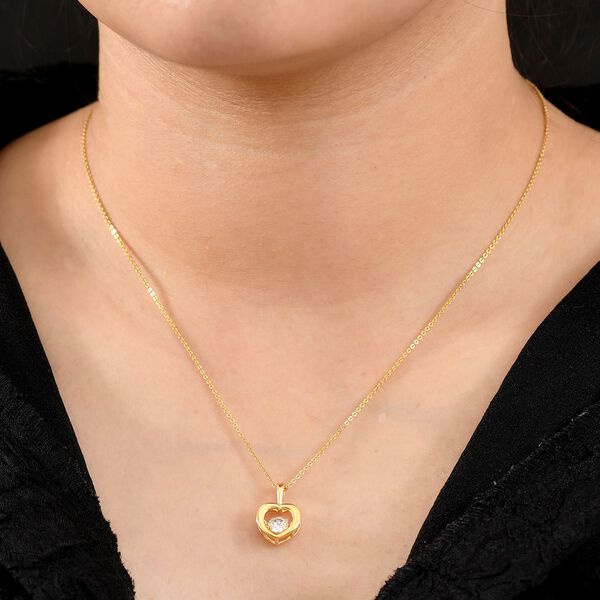 D'Joy Moissanit Anhänger, 925 Silber 750 vergoldet - 0,43 ct. image number 3