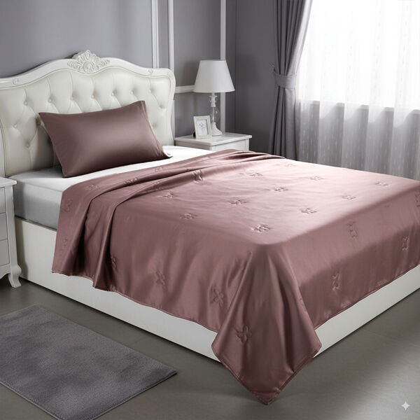 Serenity Night 100% Maulbeerseide Seidendecke mit 350gsm Seidenf&uuml;llung, 135x200cm, Lavendel