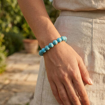 Blau rekonstituierter Howlith Armband Flexibel, ca. 192.50 ct