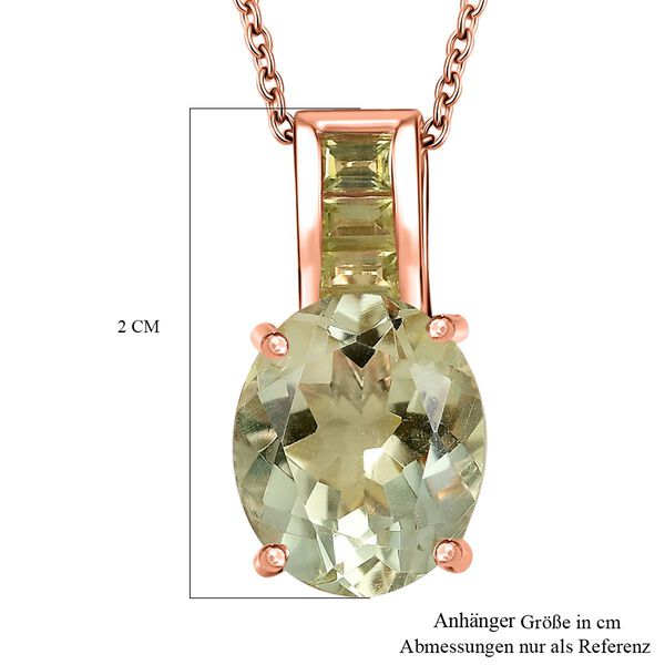 Royal Bali Kollektion- AA Prasiolith und Peridot-Anh&auml;nger mit 50cm Kette - 5,12 ct. image number 6