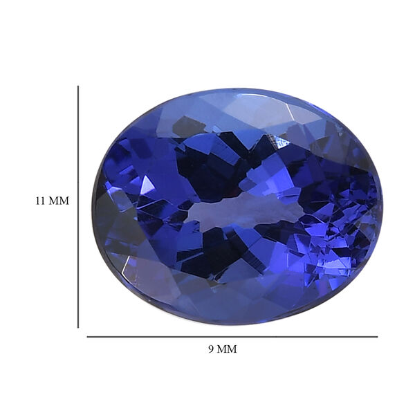 AAAA Tansanit Edelstein, Ovalschliff, 11x9mm, ca. 3.97 ct image number 4