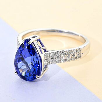 RHAPSODY AAAA Tansanit und VS-EF Diamant Ring in 950 Platin - 3,60 ct.