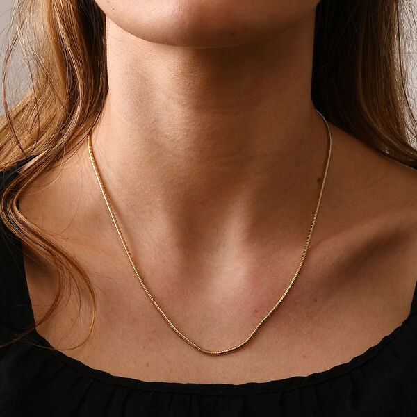 Schlangenkette 45 cm in 925 Silber vergoldet image number 2