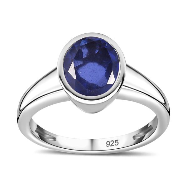 Tansanit-Farbe Quarz Ring 925 Silber rhodiniert (Größe 17.00) ca. 2,05 ct image number 4