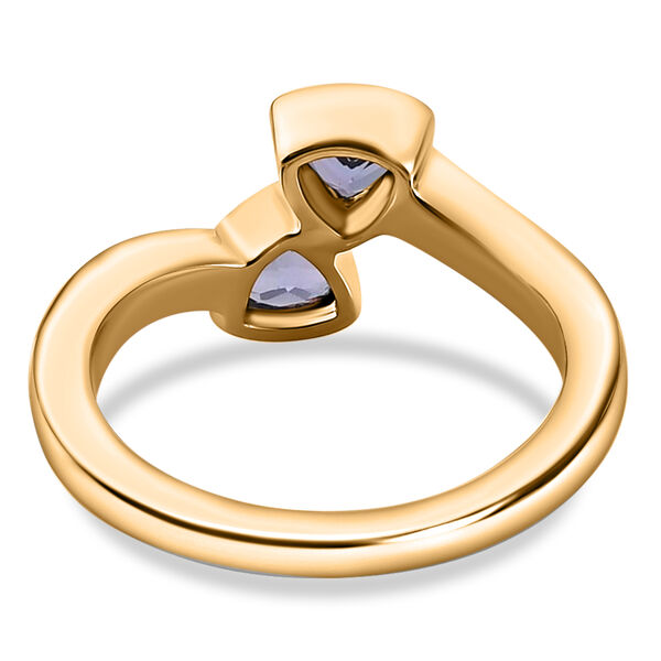 Tansanit Bypass Ring 925 Silber 585 Vergoldet image number 6