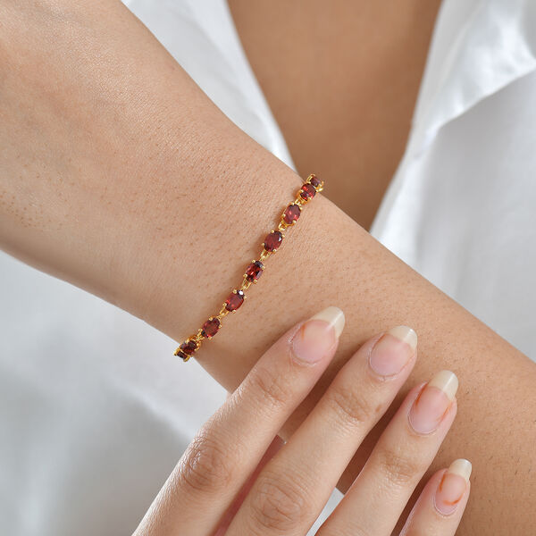 EVER TRUE Roter Granat Armband ca. 19 cm Nickelfreies Messing ca. 11.49 ct image number 2