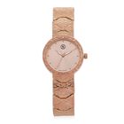 STRADA - Uhr mit japanischem PC21S Uhrwerk, roségoldfarbenem Sonnenschliff-Zifferblatt und Legierungsgehäuse