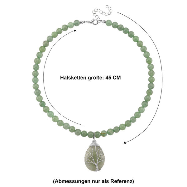 Gr&uuml;ne Aventurin Halskette, ca. 45 cm + 5 cm extender, ca. 230.00 ct image number 7