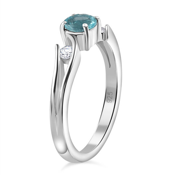 Blauer Apatit und Zirkon-Ring - 0,78 ct. image number 5