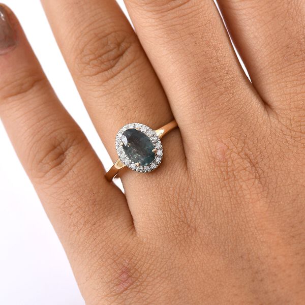 AAA Alexandrit und Diamant Ring in 585 Gold - 1,70 ct. image number 3