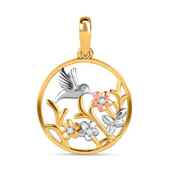 Wei&szlig;er Diamant Anh&auml;nger 925 Silber Gelbgold Vermeil